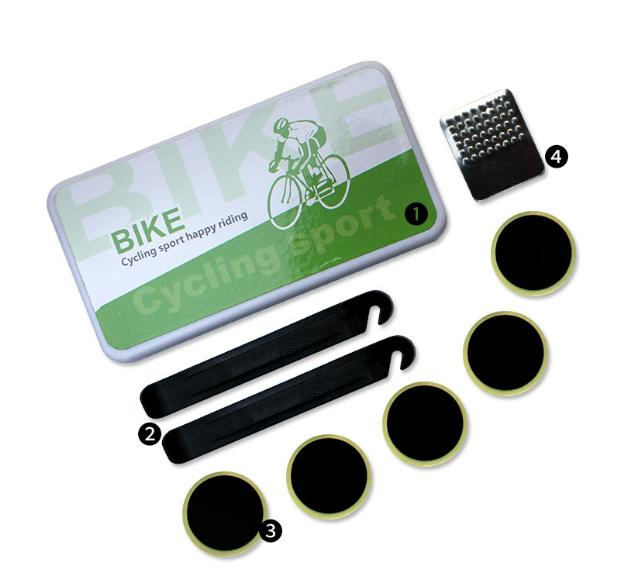 Kit de Reparação de Bicicleta Pneus Pedaço de Borracha Remendo Ciclismo Ferramentas de Reparação de Furos Kit de Reparação de Pneus Furados Conjunto de Ferramentas