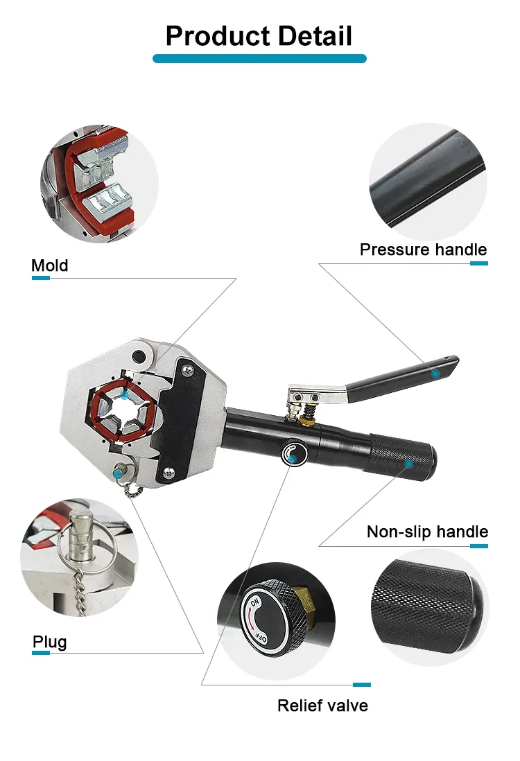 Fs-7842 Kit de Crimpadora de Mangueira de A/C Manual Hidráulica para Reparação de Carro Ferramenta de Crimpagem de Tubo de A/C