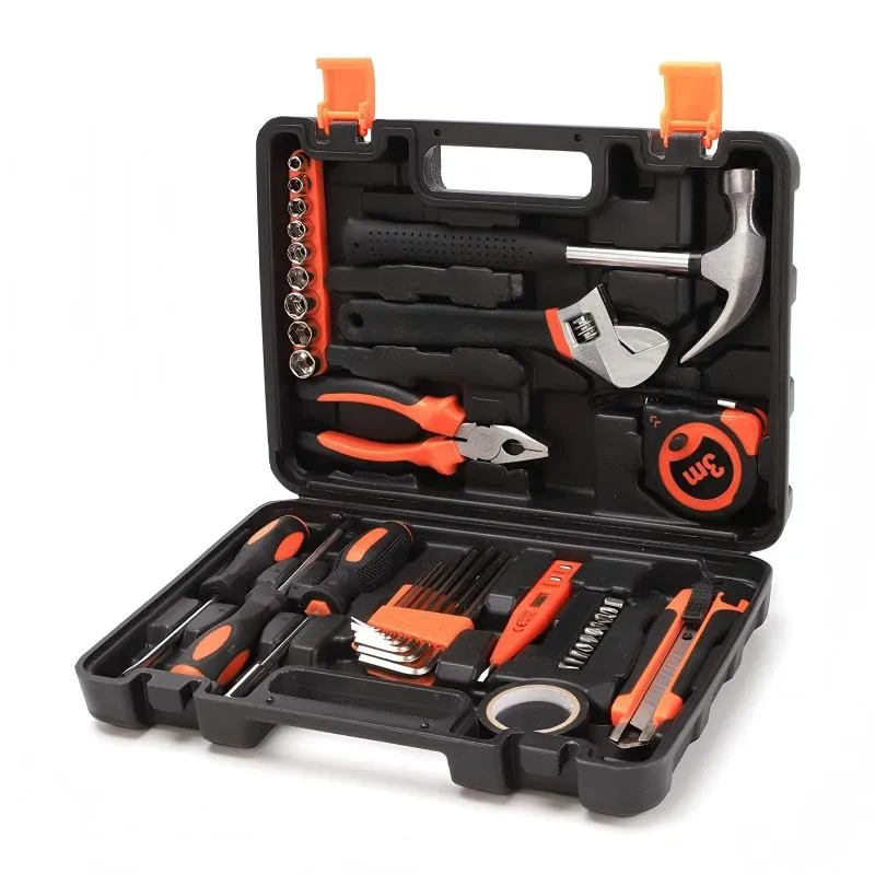 Kit de Ferramentas para Casa com Grande Estoque, Resistência à Ferrugem e Cabo Antiderrapante