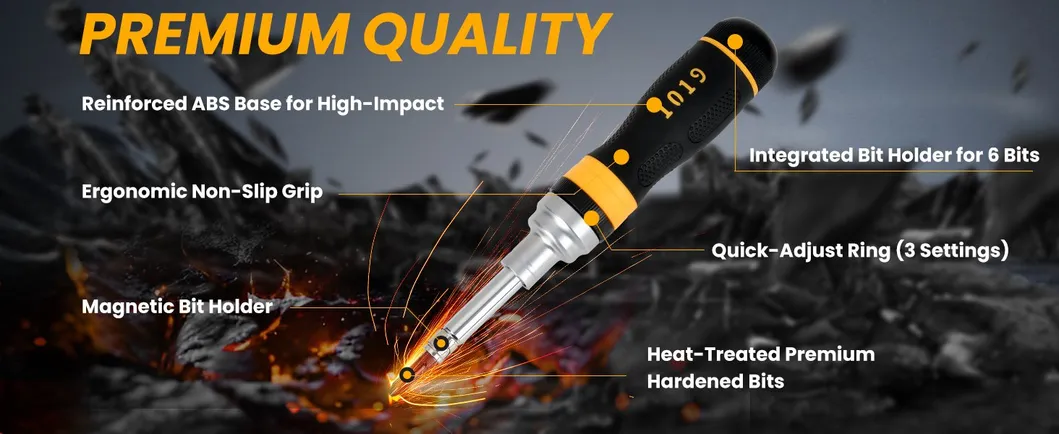 19-in-1 Kit de Chave de Fenda Elétrica Multi-Bit para Projetos de Faça Você Mesmo