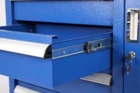 Armários de Ferramentas Hystrong de Alta Resistência, Baú de Ferramentas, Gabinete Rolante, Conjunto de Ferramentas para Mecânico com 5 Gavetas e Rodas Hy-003
