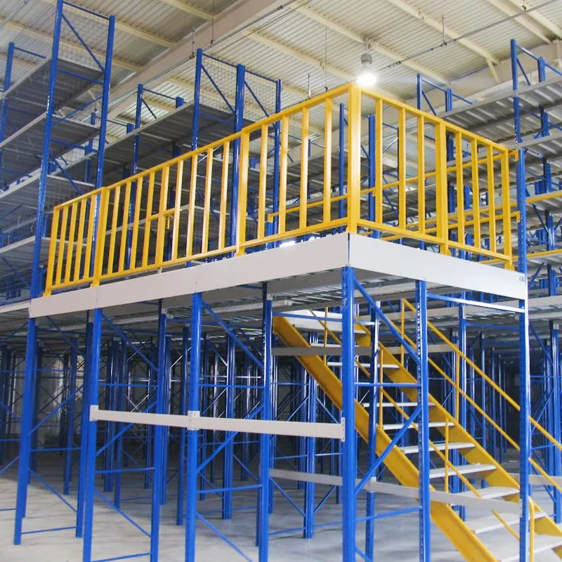 Kit Completo de Corrimão de Segurança Galvanizado para Plataformas Mezanino de Alta Resistência