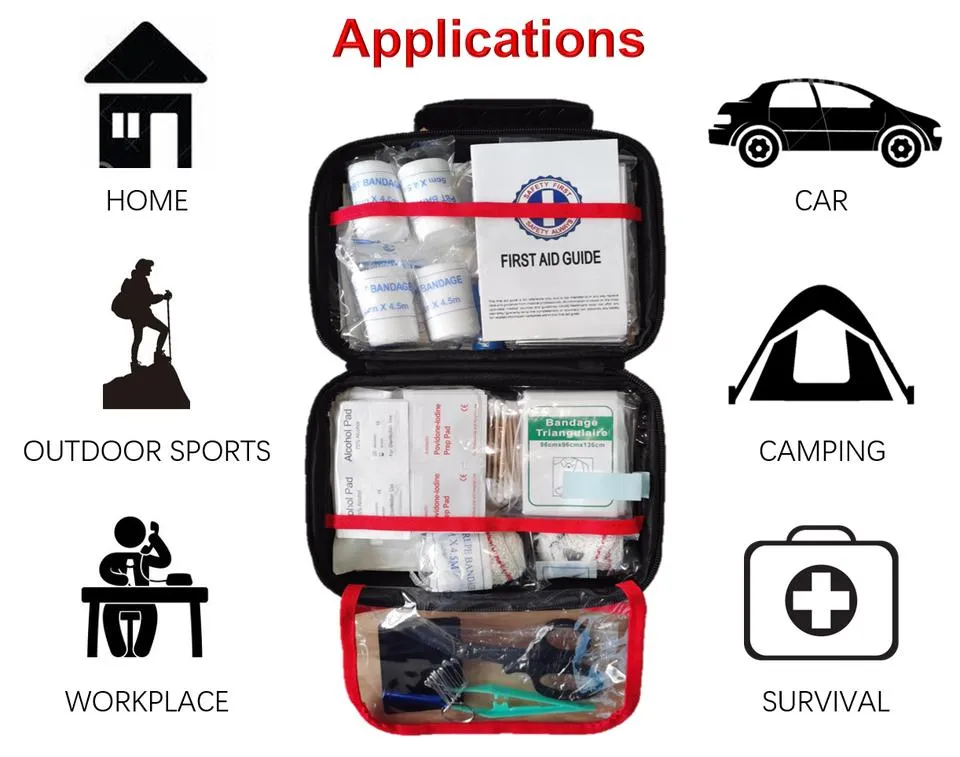 Caixa de Emergência Médica Bolsas de Primeiros Socorros Kit de Primeiros Socorros para Viagem Casa