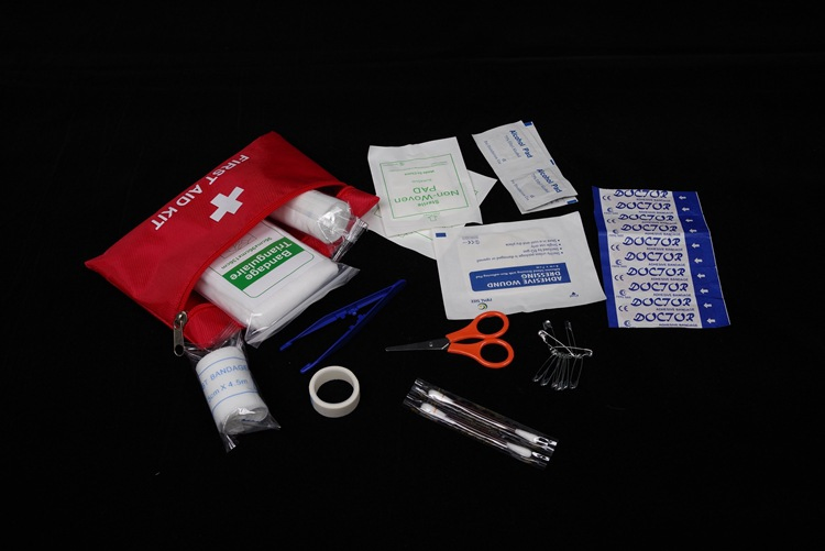 Kit de Primeiros Socorros Mini para Emergências ao Ar Livre com Bolsa