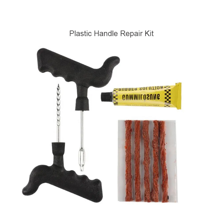 Ferramentas de Reparação de Pneus de Emergência Sem Câmara Universais para Bicicleta e Carro, Kit de Ferramentas para Reparação de Furos