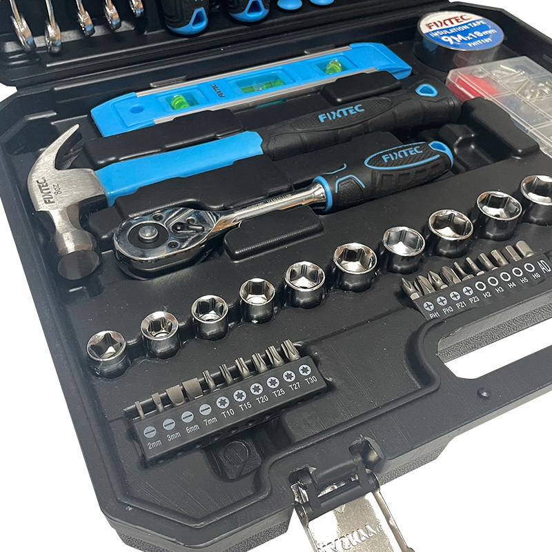 Conjunto de Chaves de Soquete Fixtec 234PCS Fabricantes Atacado Conjunto de Ferramentas de Reparação Mecânica Conjunto de Ferramentas Manuais