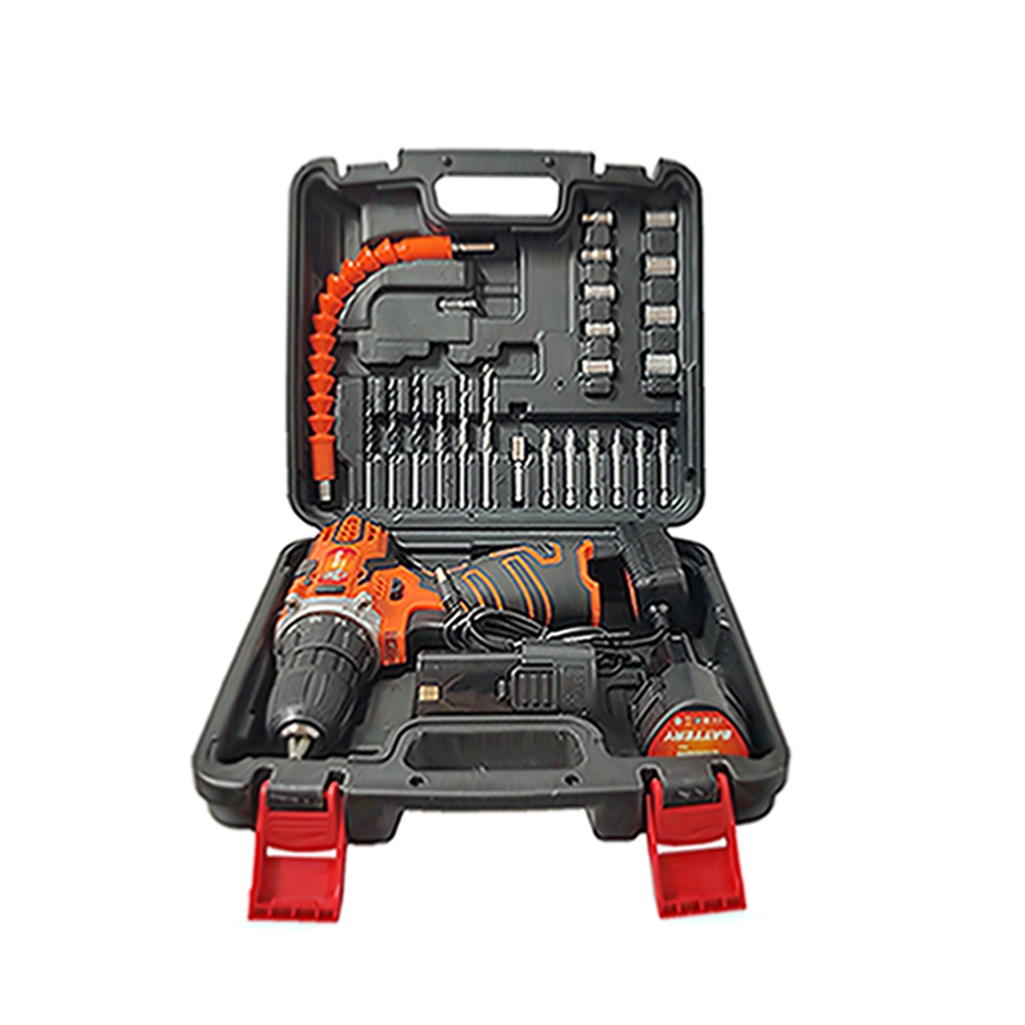 Conjunto de Furadeira Sem Fio e Ferramentas Manuais para DIY e Manutenção