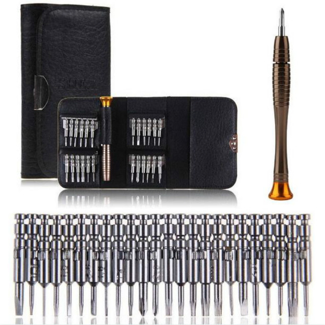 Conjunto de Chaves de Precisão Mini 25 em 1 Kit de Ferramentas de Reparação de Abridores de Chaves Torx Eletrônicas para iPhone Câmera Relógio Tablet PC