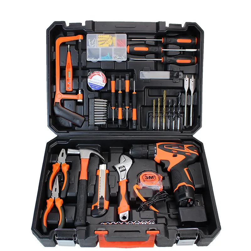 Conjunto de Ferramentas Elétricas de Alta Qualidade para Casa, Caixa de Ferramentas Amarela, Conjunto Personalizado de Ferramentas Sem Fio para Madeira