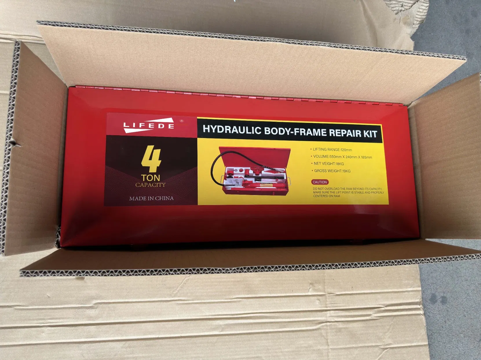 4-Ton Kit de Ferramentas Hidráulico Porta Power para Reparação de Estruturas de Carro com Caixa de Metal ou Estojo de Plástico