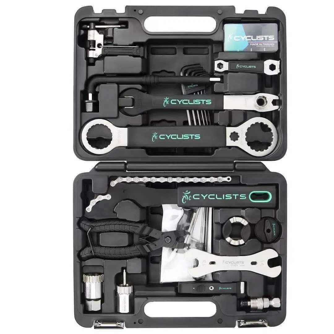 Ferramentas Profissionais de Reparação de Bicicleta 18 em 1 Kit de Ferramentas Multifunção para Ciclismo, Chave de Corrente, Pedal, Chave de Movimento Central, Chave Hexagonal (VT14140)