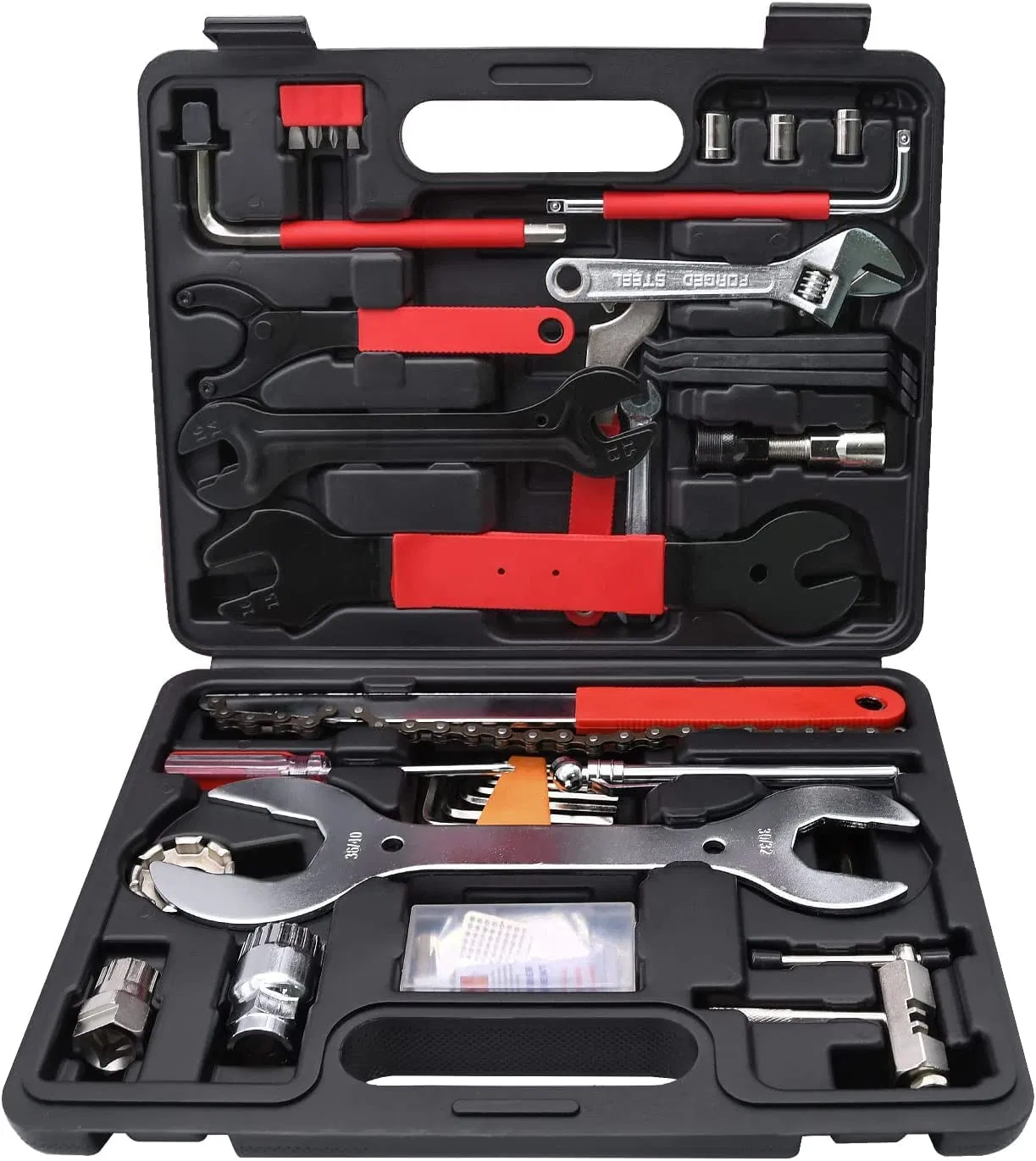Conjunto de Ferramentas Portátil para Manutenção e Reparo de Bicicletas, Tudo em um Estojo para Bicicleta de Montanha e Estrada