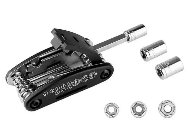 16 em 1 Ferramentas Multifuncionais para Manutenção de Bicicletas Kit de Ferramentas para Reparação de Bicicletas com Chave de Fenda