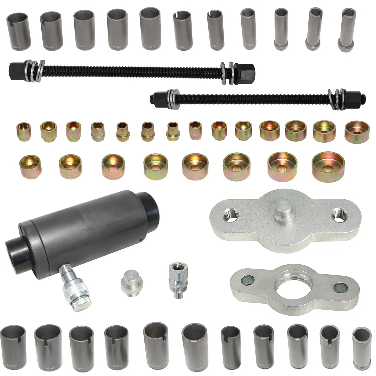 51PCS Universal 18.2 Conjunto de Ferramentas para Remoção e Instalação de Bushing de Rolamento Hidráulico com Estrutura de Prensa para Reparos Automotivos Ferramentas Profissionais com CE/ISO