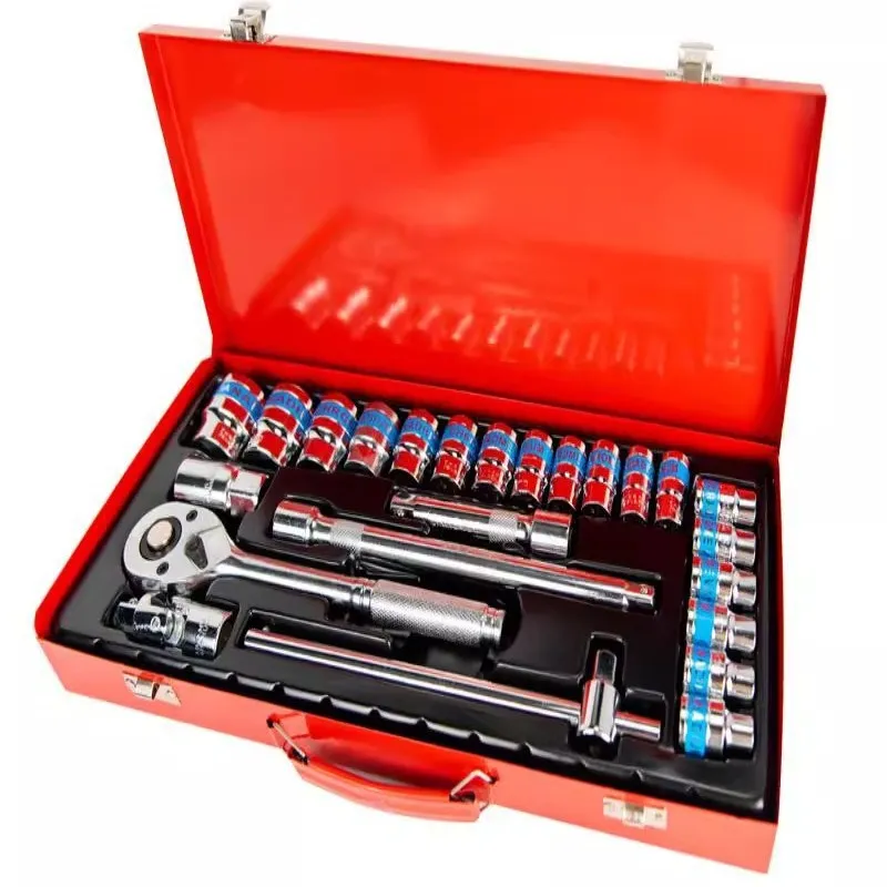 Conjunto de Chave de Catraca Multifuncional de Ferramentas para Reparação Mecânica de Automóveis