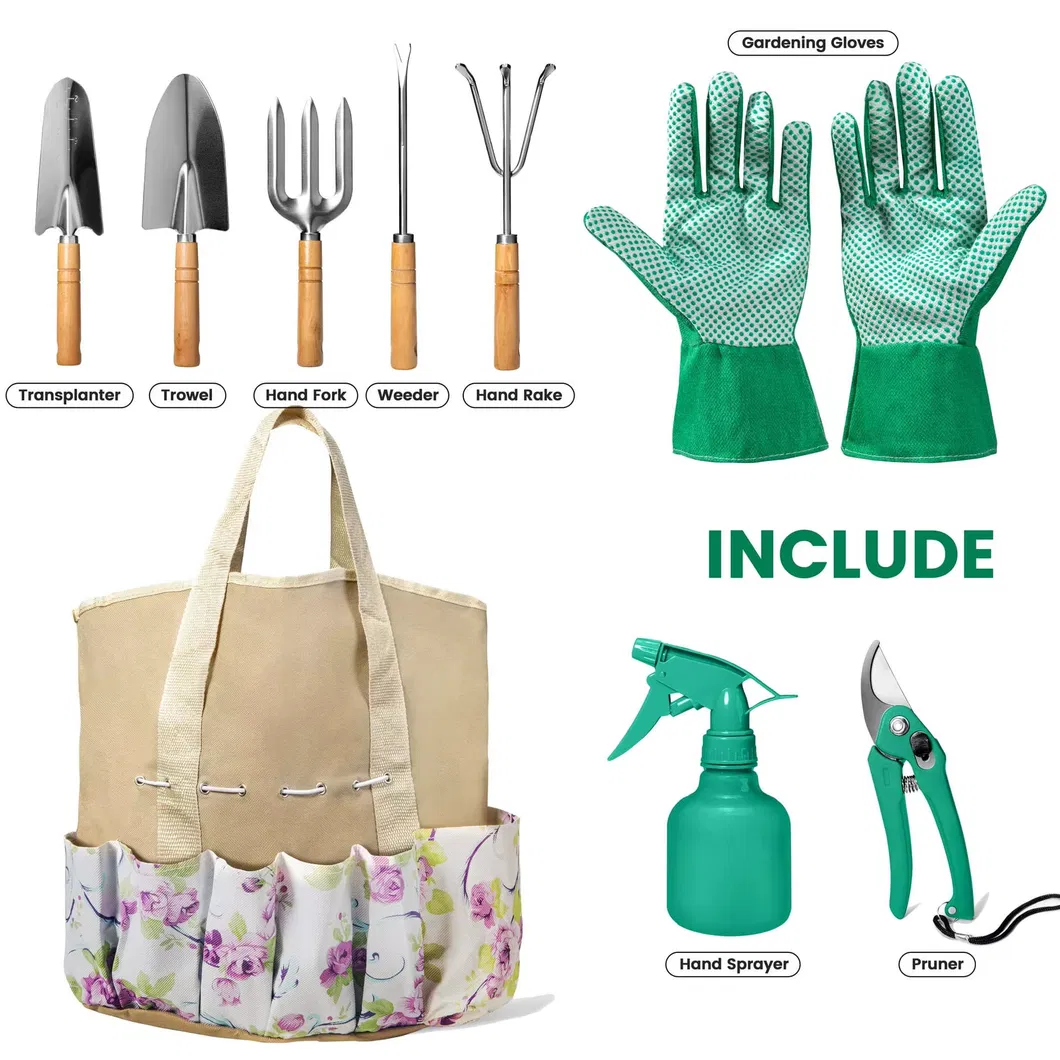 Conjunto de Ferramentas de Jardinagem para Mulheres, Kit de Ferramentas Manuais para Cavar, Conjuntos de Jardim