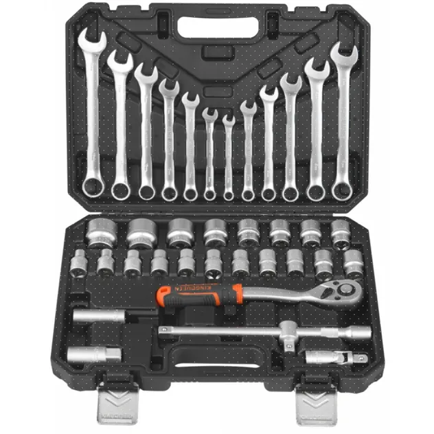 95PCS Conjunto de Ferramentas de Uso Pesado com Catraca para Tarefas Básicas de Manutenção Automotiva