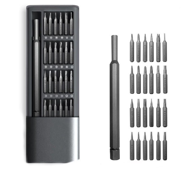 Conjunto de Chaves de Fenda 24 Bits Magnéticos de Precisão Conjunto de Chave de Fenda Desmontável Mini Estojo de Ferramentas para Reparação de Casa Inteligente PC Telefone