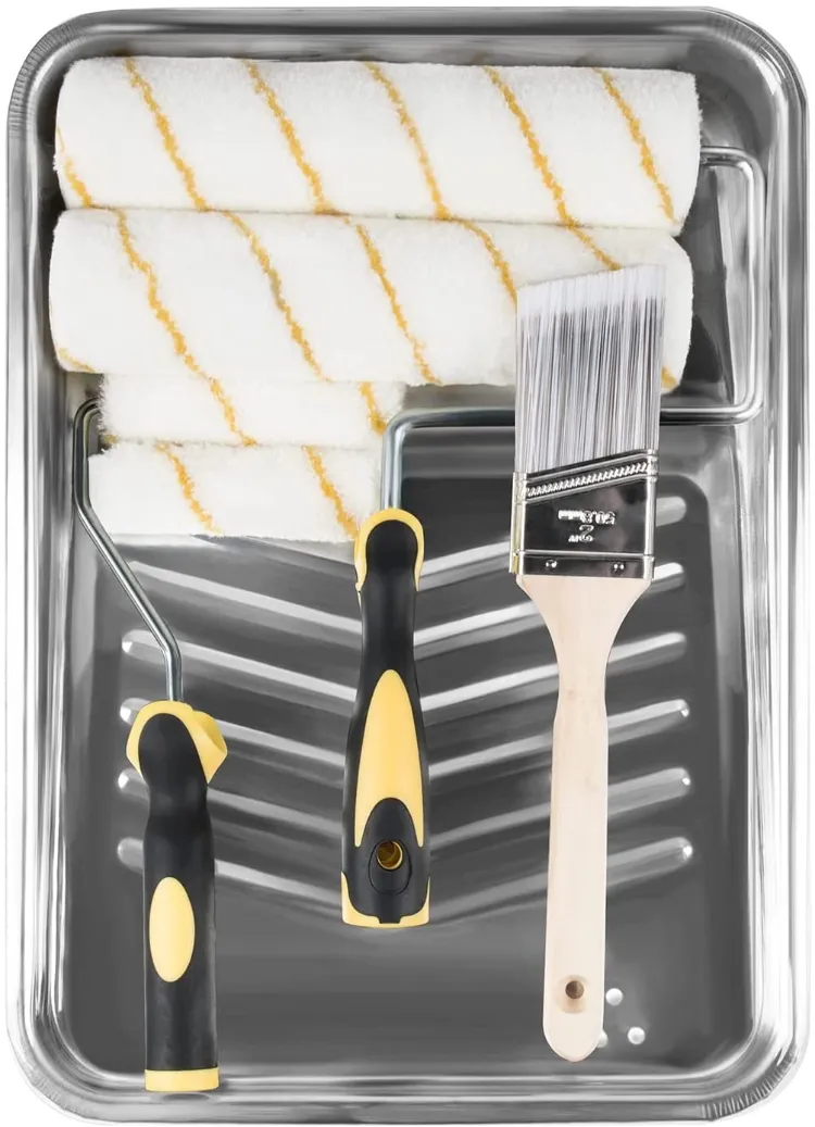 9PCS Kit de Rolo de Pintura para Decoração de Paredes de Férias Melhorias em Casa DIY