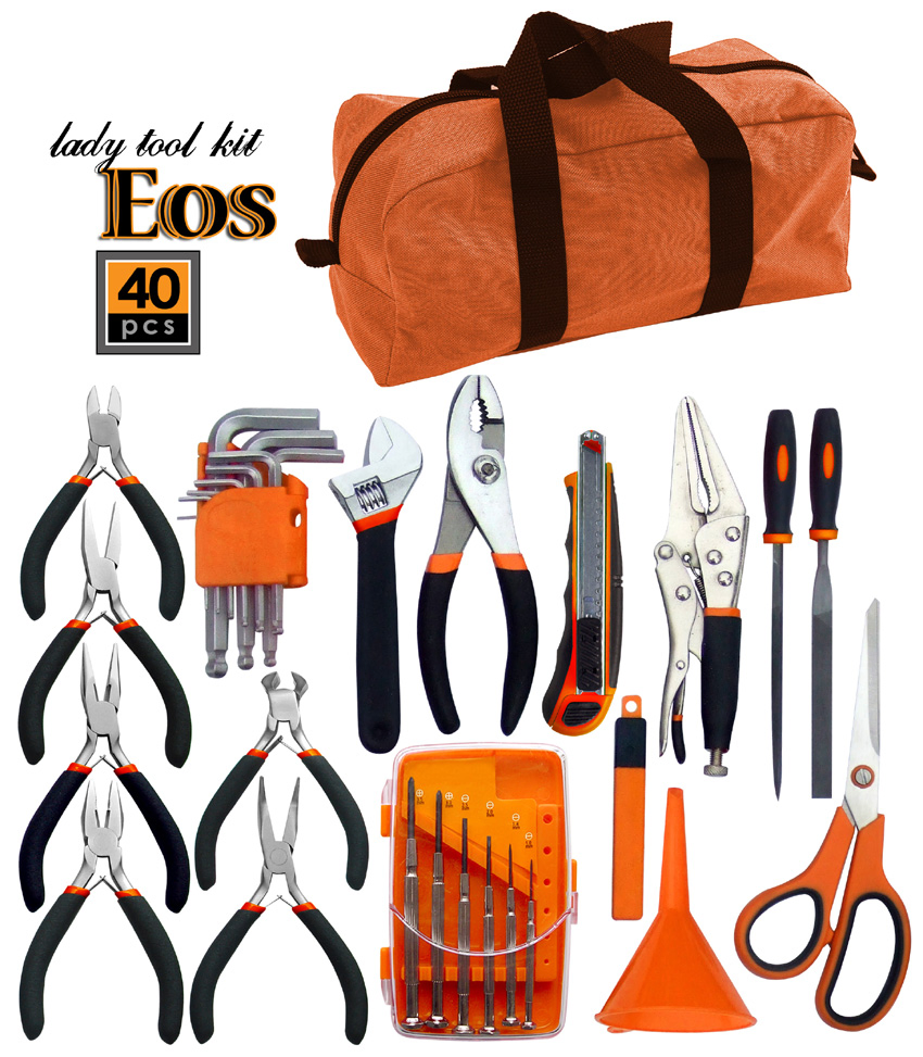 40PCS Dama Kit na Bolsa de Ferramentas
