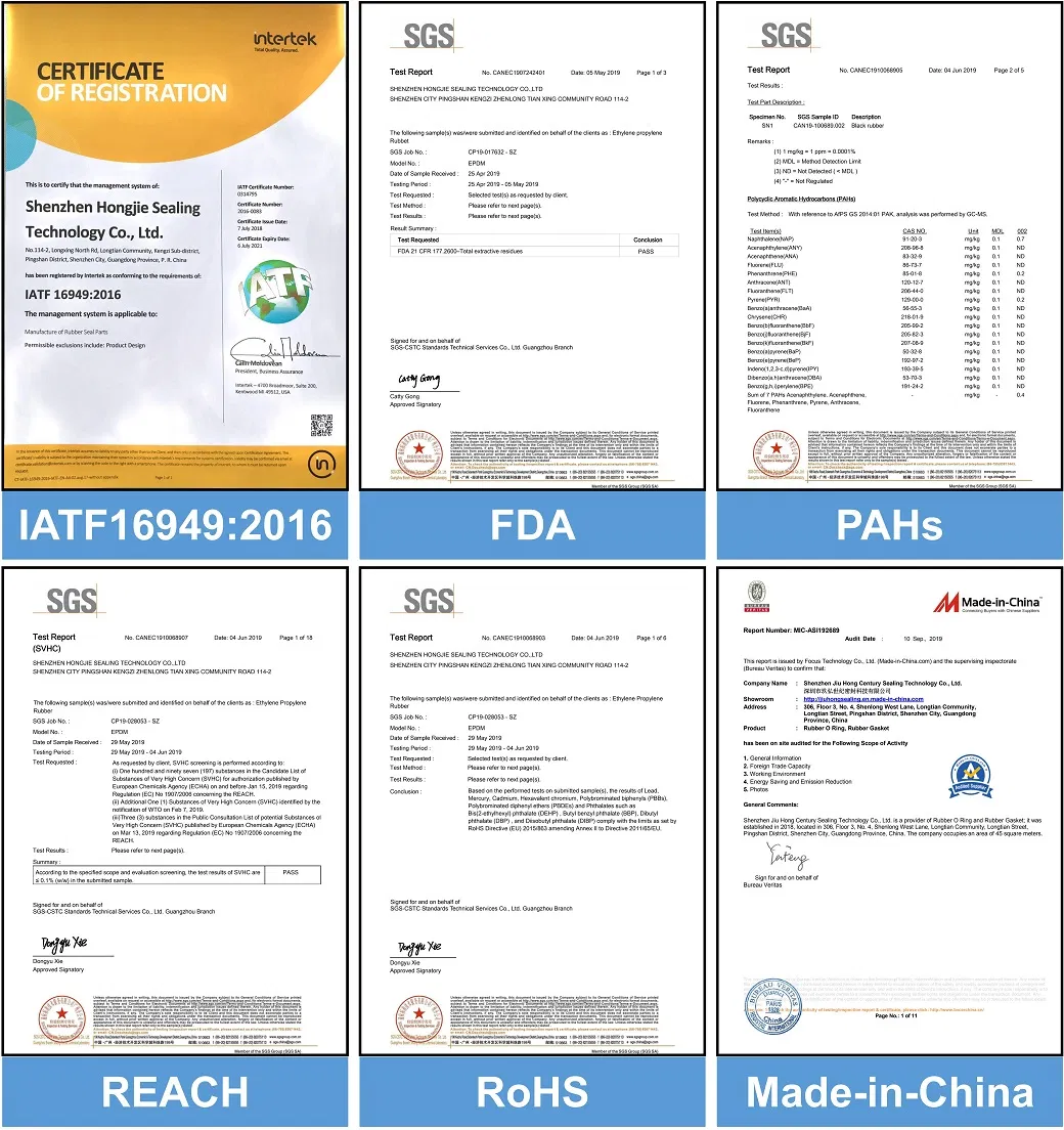 Relatório de Ensaio de Certificação de Borracha NBR