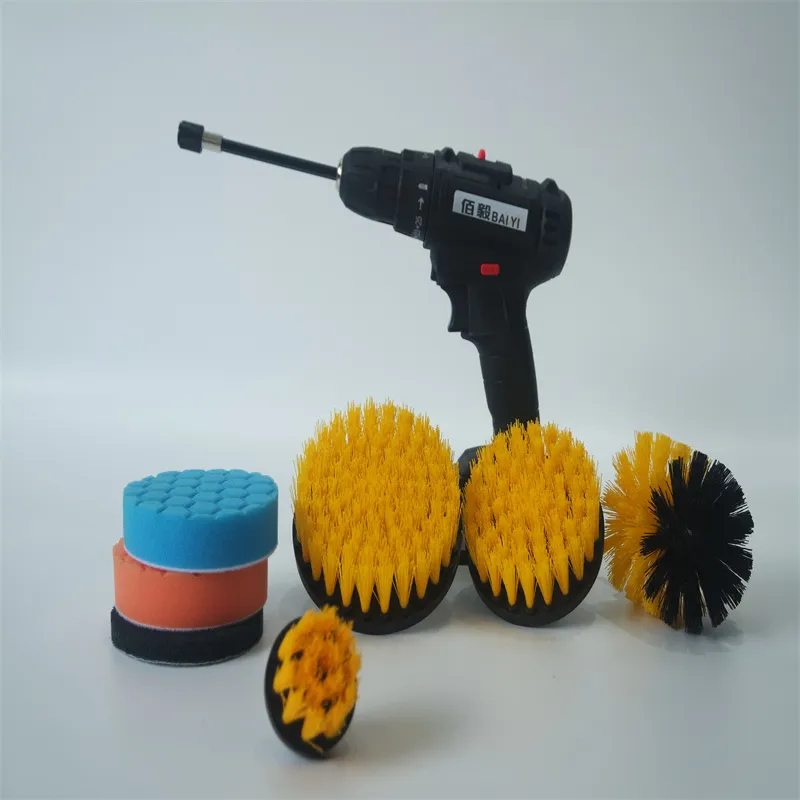 Kit de Escovas de Limpeza para Furadeira de Uso Familiar 3PCS Escova de Limpeza para Furadeira para Limpeza de Carros