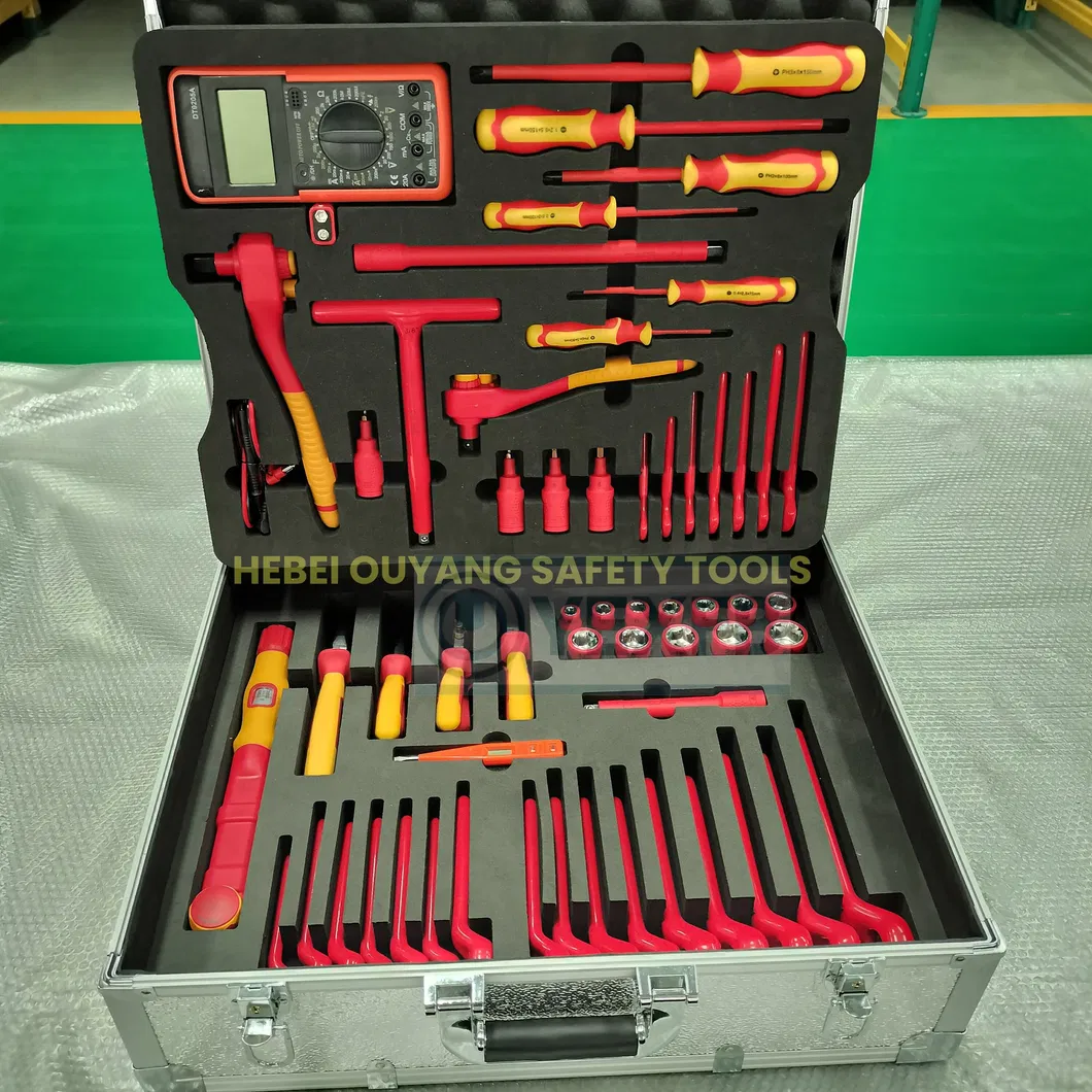 1000V Kit de Ferramentas Isoladas Elétricas para Inspeção, Manutenção e Montagem de Veículos Elétricos/Híbridos, Certificado VDE