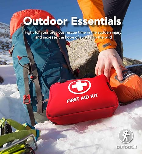 330-Piece Kit de Primeiros Socorros, Kit de Trauma Compacto à Prova d'Água, Suprimentos de Emergência para Casa, Escritório, Carro, Viagem, Acampamento ao Ar Livre