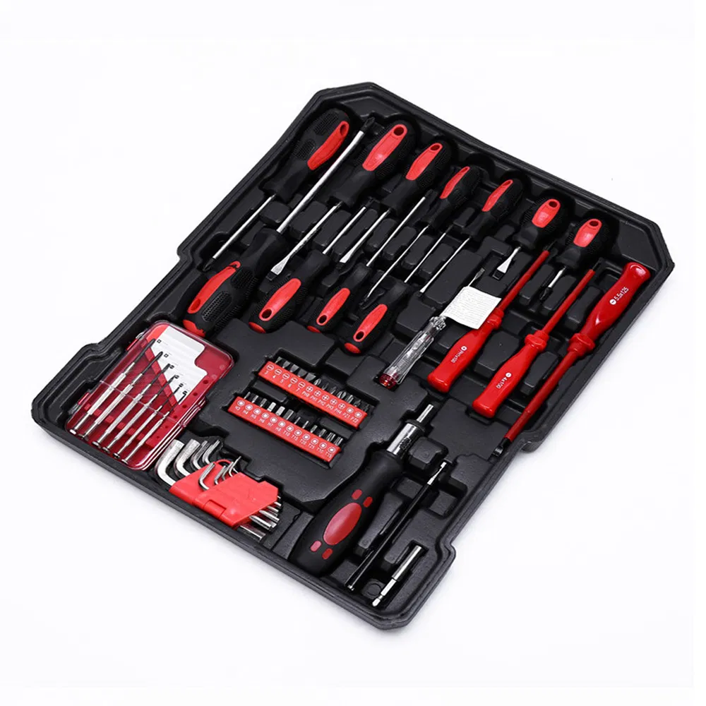 187PCS Kit de Ferramentas para Reparos Gerais em Casa e Automotivos com Estojo de Armazenamento