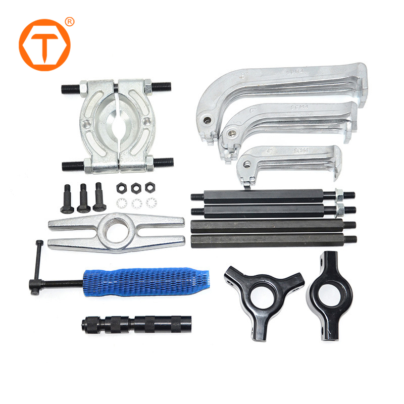 25PCS Extrator de Rolamentos Pesado 10 Conjunto de Ferramentas Hidráulicas para Extrair Rolamentos e Separador em Aço Carbono
