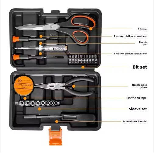 26PCS Kit de Ferramentas Manuais para Uso Doméstico Kit de Ferramentas Manuais para Casa