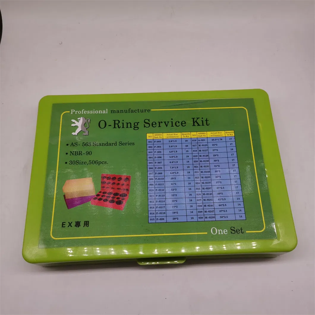Conjunto de Anéis de Borracha para Reparos Profissionais Caixa de Kit de O-Rings