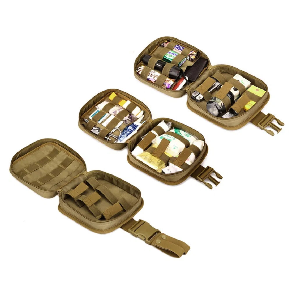 Kit de Primeiros Socorros Tático Mini Compacto Personalizável para Viagens ao Ar Livre