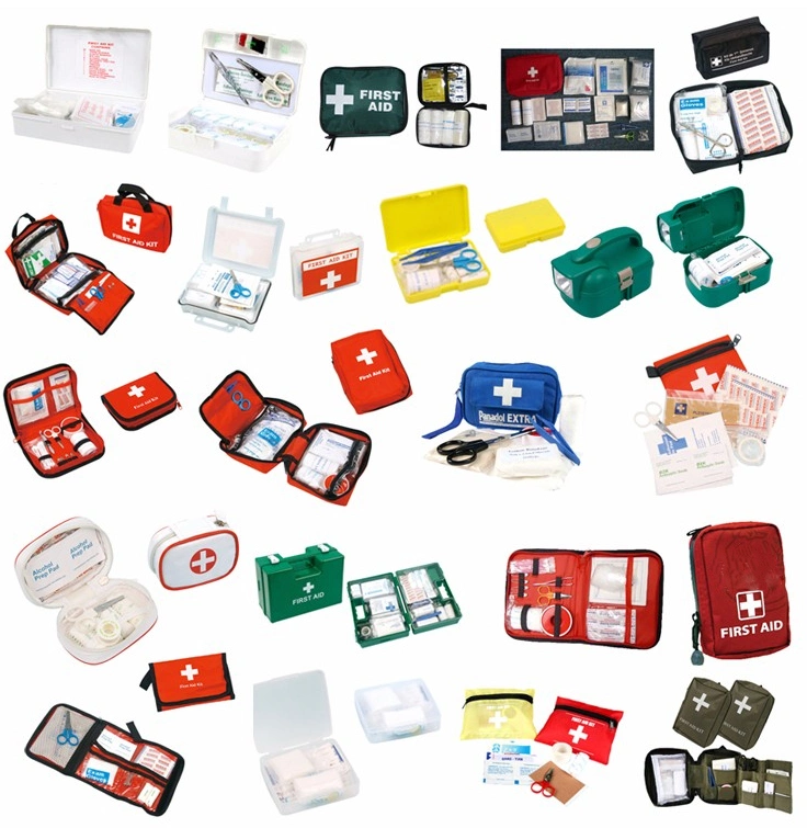 Kit de Primeiros Socorros Compacto de Plástico Aprovado pela FDA para Emergências