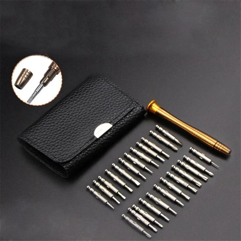 Conjunto de Chaves de Precisão Mini 25 em 1 Kit de Ferramentas de Reparação de Abridores de Chaves Torx Eletrônicas para iPhone Câmera Relógio Tablet PC