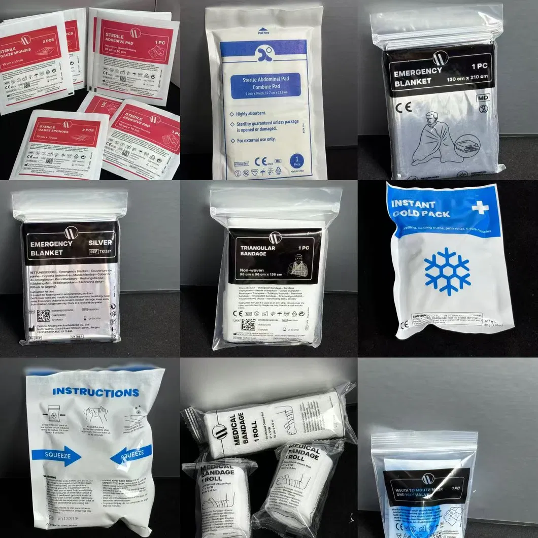 Conjunto de Emergência para Uso Diário da Família Ferramentas de Cuidado Completo Kit de Segurança Portátil e Compacto Kit de Primeiros Socorros