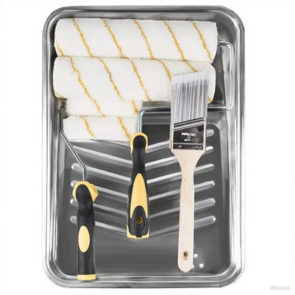 9PCS Kit de Rolo de Pintura para Decoração de Paredes de Férias Melhorias em Casa DIY