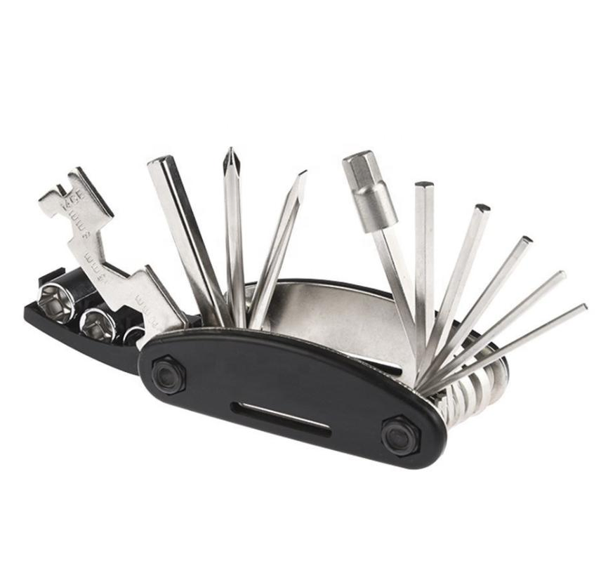16 em 1 Ferramentas Multifuncionais para Manutenção de Bicicletas Kit de Ferramentas para Reparação de Bicicletas com Chave de Fenda
