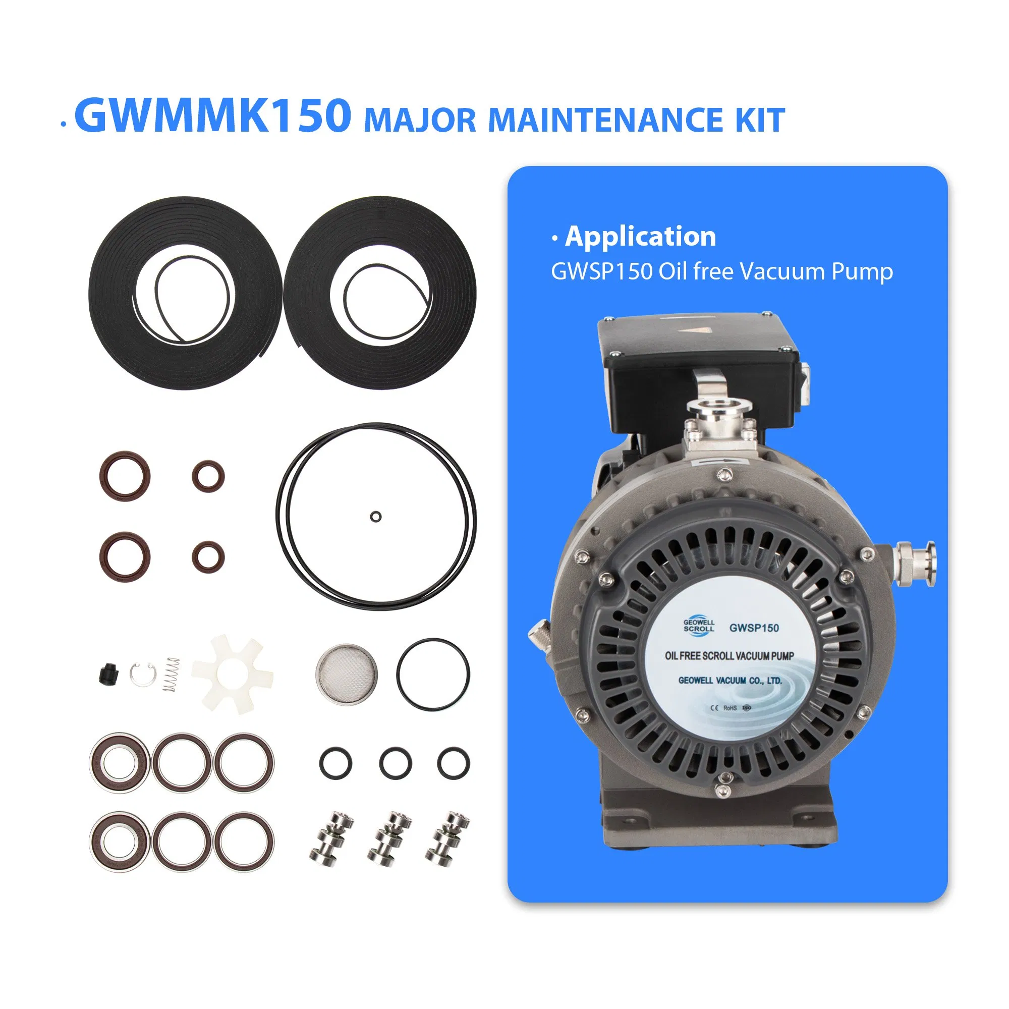 Kit de ferramentas de manutenção GEOWELL GWMMK150 para bomba GWSP ou kit de ferramentas de manutenção GWSPC150 para compressor