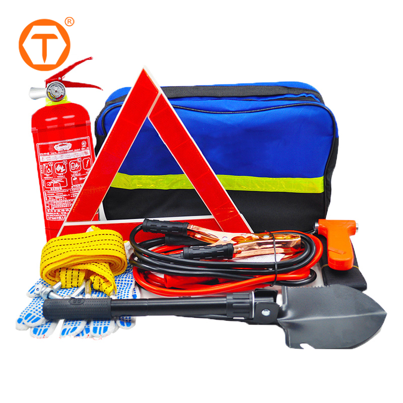 9 Kit de Ferramentas de Emergência para Carro - Assistência Rodoviária Profissional Portátil Universal PCS