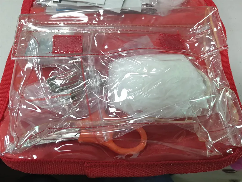Kit de Primeiros Socorros para Cuidados com Ferimentos de Carro e Viagem, Kit de Ferramentas para Desafios ao Ar Livre com Rótulo Privado FDA