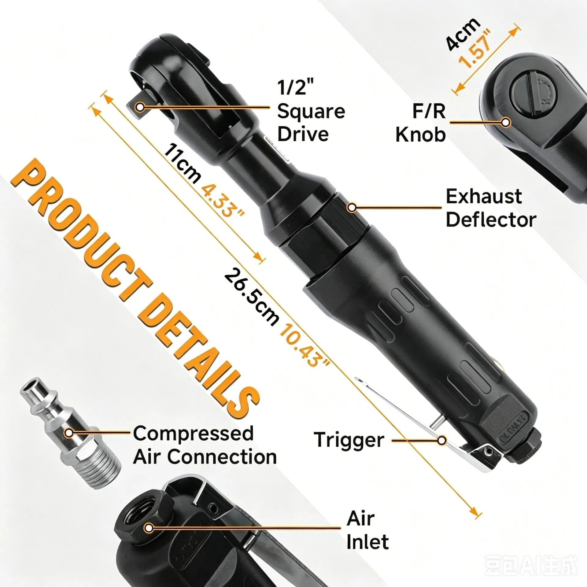1/2 Chave de Impacto Pneumática Kit de Ferramentas de Alta Qualidade 90 N. M OEM