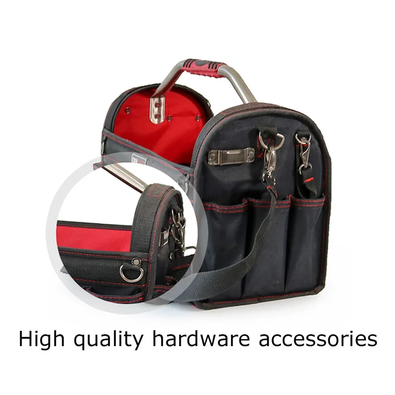 Conjunto de ferramentas para manutenção de aparelhos elétricos com múltiplos bolsos, alça de metal, tecido Oxford de atacado e capacidade de carga
