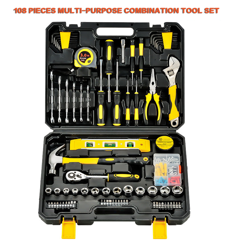 Conjunto de Ferramentas Manuais Mecânicas Goldmoon Gardening, Kit Profissional de Aço e Ferragens, Conjunto de Ferramentas para Oficina e Reparação de Carros