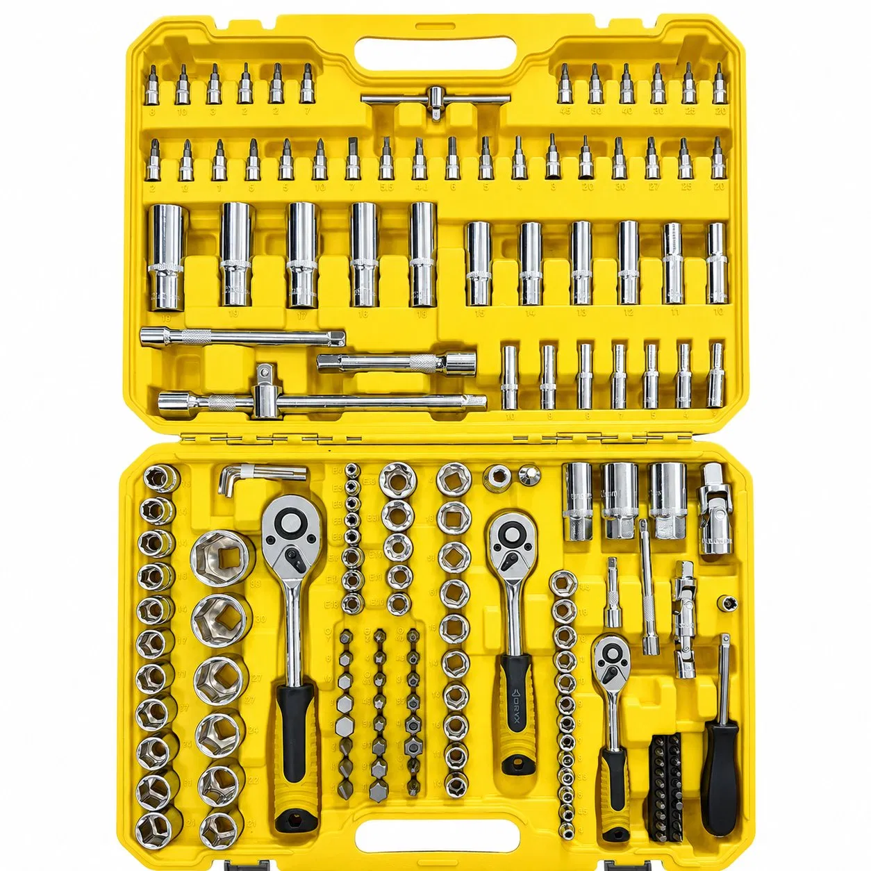 Conjunto de Ferramentas de Chave de Soquete Cr-V Profissional com Cabos de Catraca 172PCS