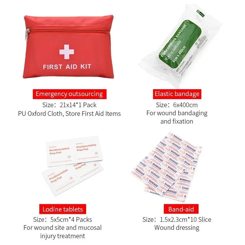 Kit de Primeiros Socorros para Viagens ao Ar Livre, Esportes, Emergências e Sobrevivência