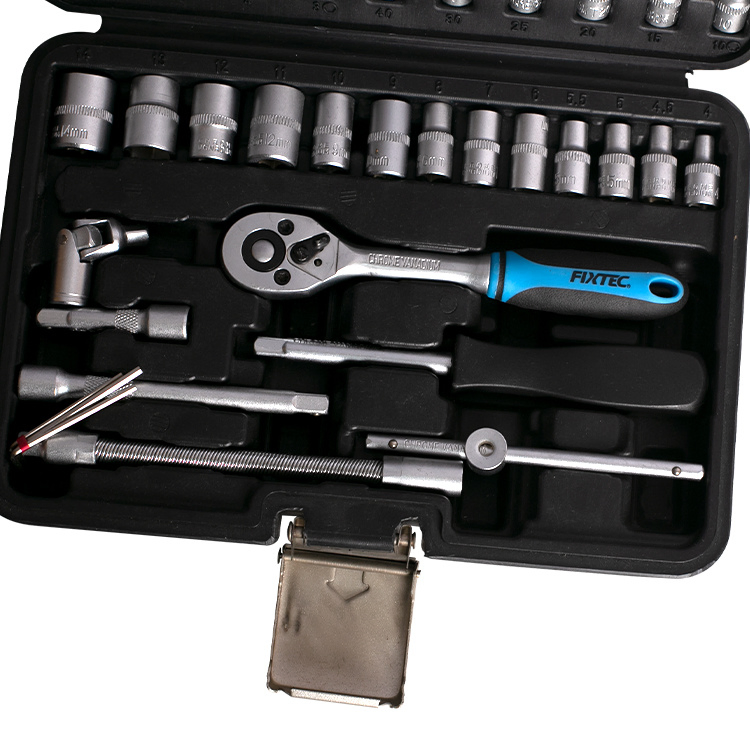 Kit de Reparação Profissional Fixtec 46PCS Conjunto de Ferramentas Mecânicas para Reparação de Carros com Caixa de Plástico