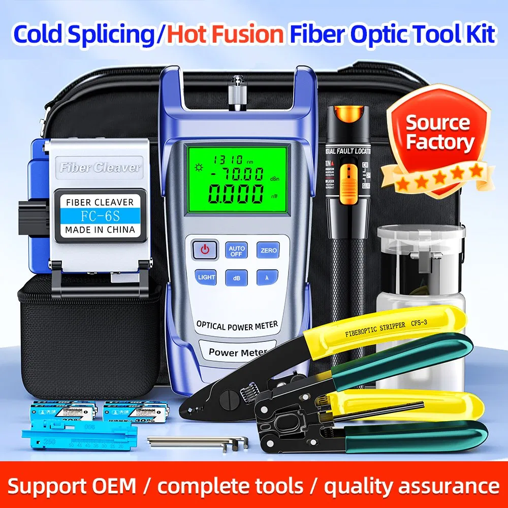 Kit Completo de Ferramentas para Emenda e Terminação de Fibra para Instalação e Manutenção de FTTH