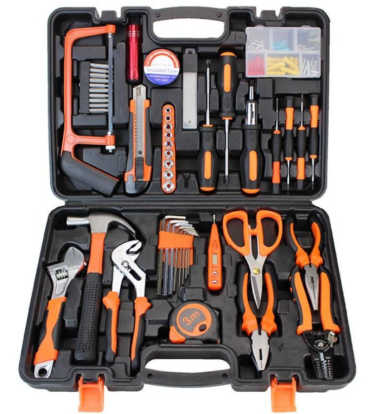 Kit Completo de Ferramentas para Projetos de Faça Você Mesmo e Reparos Domésticos