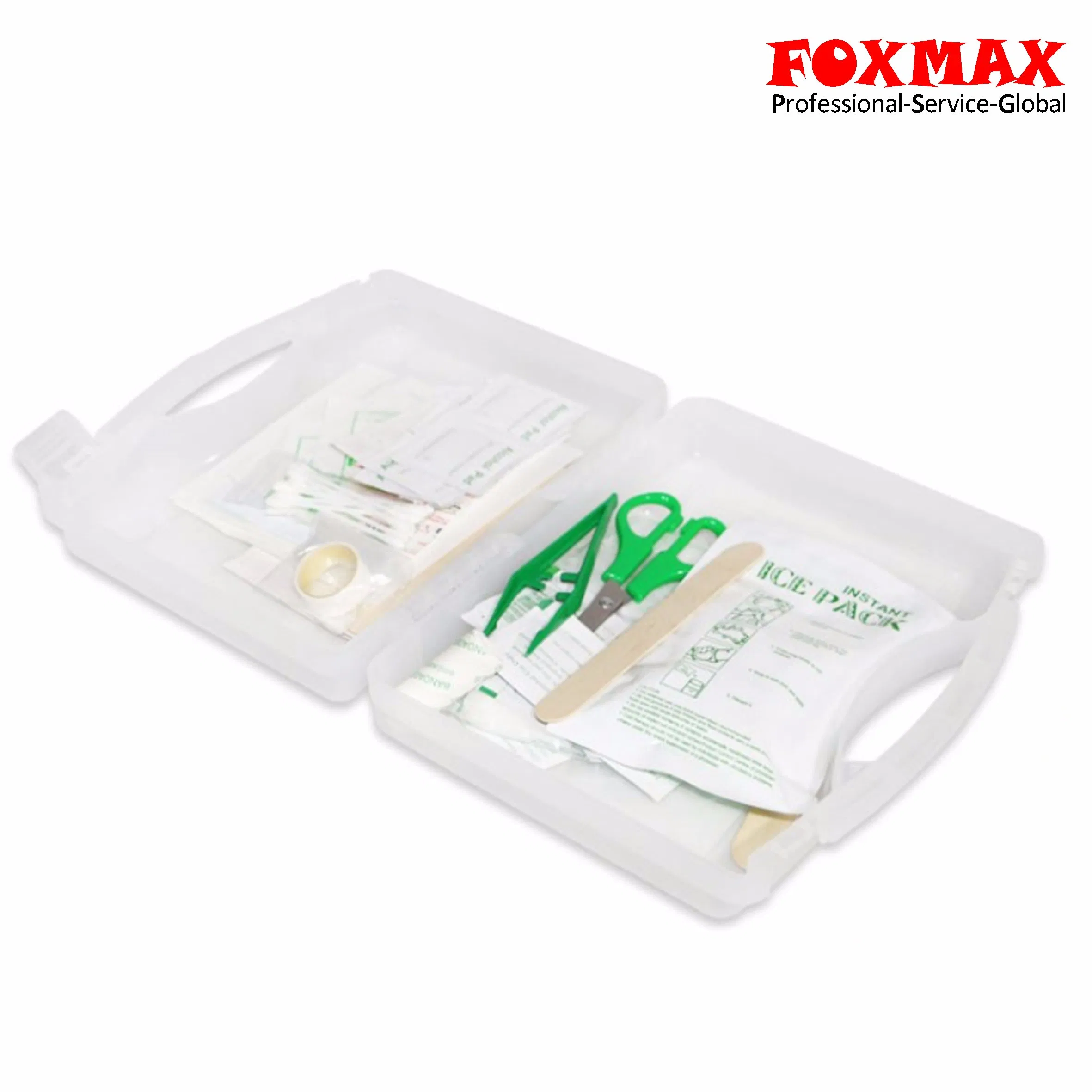 Kit de Primeiros Socorros Compacto de Plástico Aprovado pela FDA para Emergências